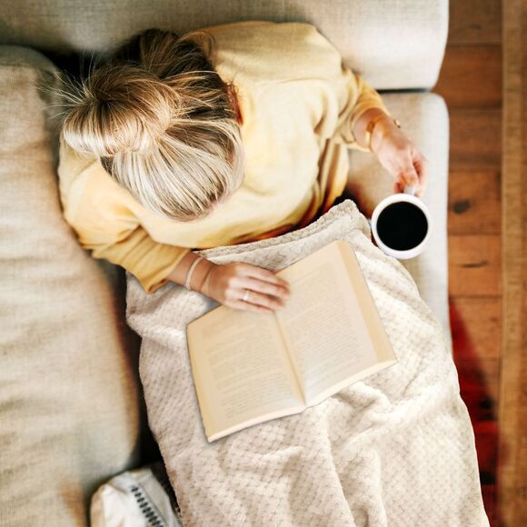 Flannel Fleece Bed Blankets Soft Mesh Fuzzy Plush Solid Blankets Beige - Picture 4 of 6